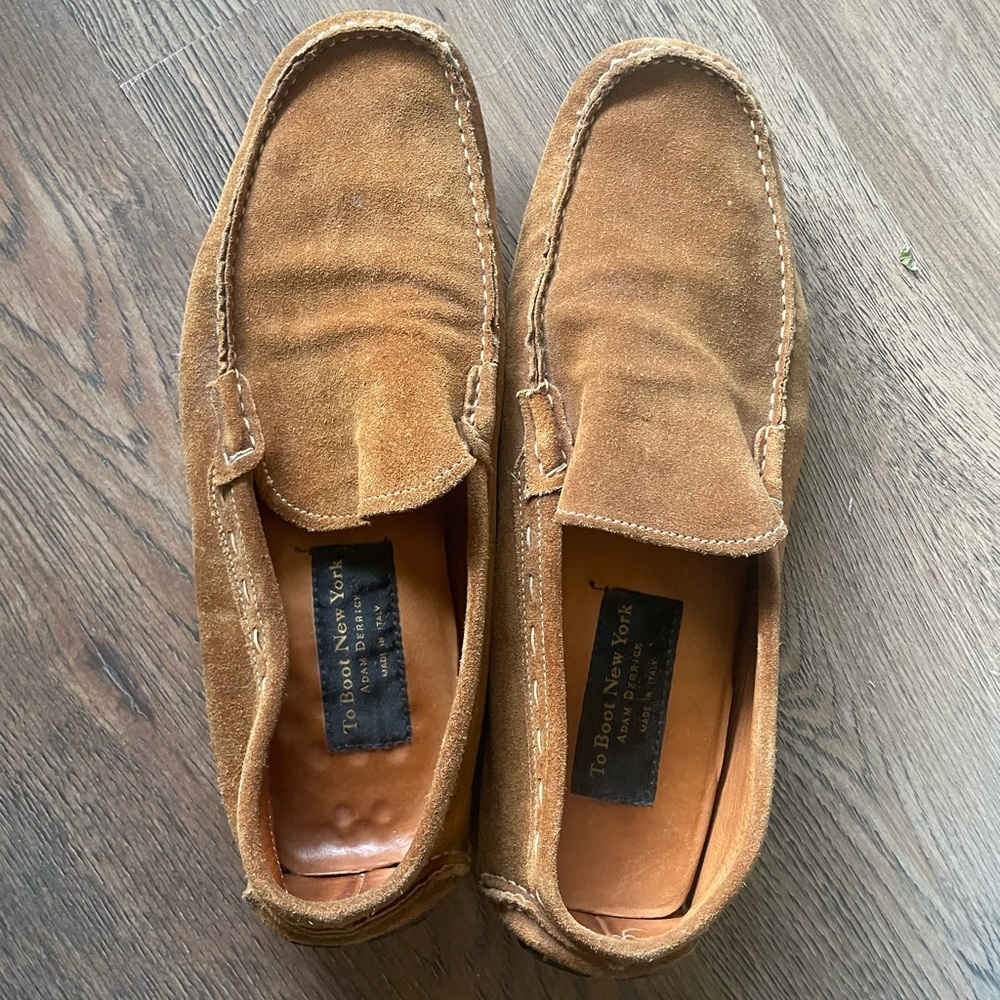 To Boot New York Adam Derrick O’Reilly Cigar Suede Slip-On Loafers